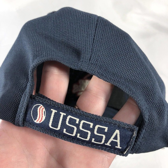World Series Hat USSSA 2009 Red White and Blue American Flag Adjustable Seba OSF - Picture 8 of 11